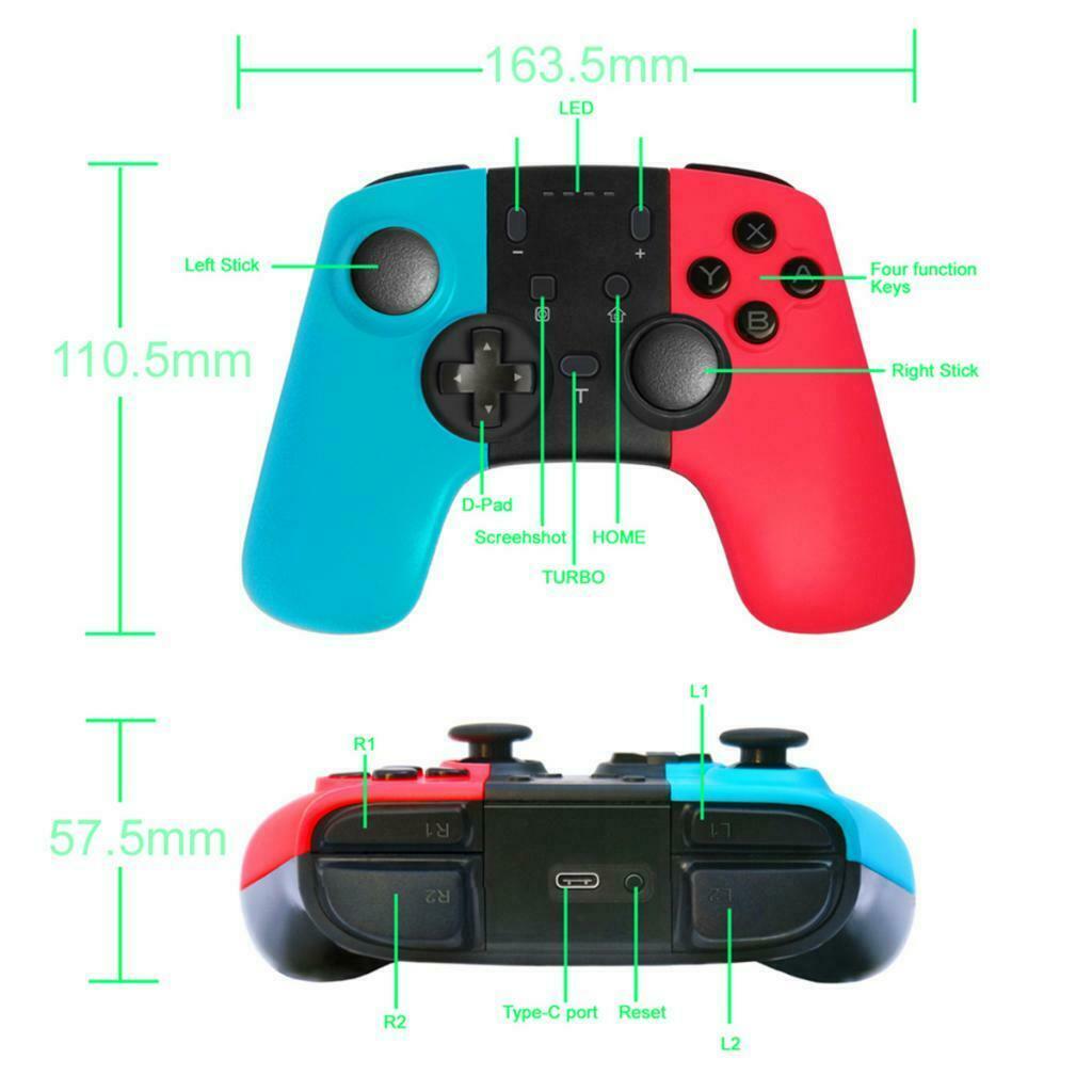 Gamepad With Programming Keys+Color Shell+Built-in Gyroscope For Switch PRO