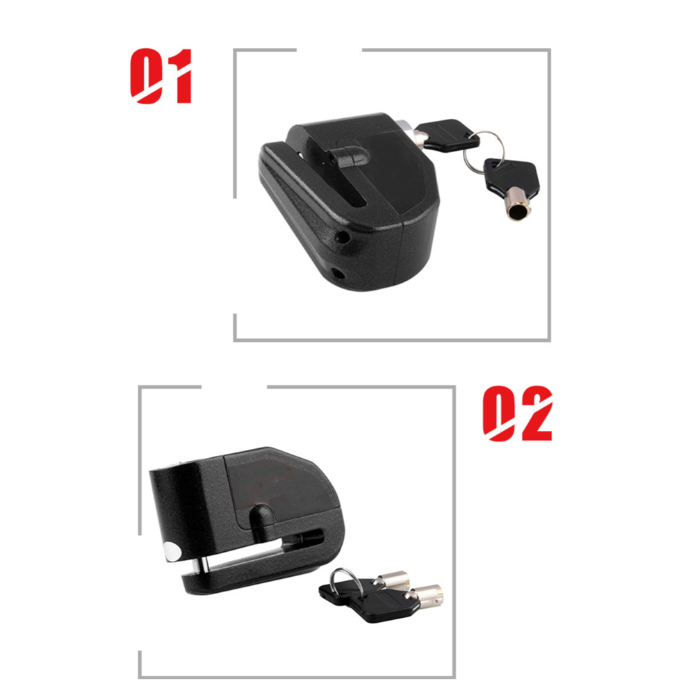 Waterproof Motorcycle Bike Anti-theft Lock Disc Brake Lock+Bag+Reminder Rope
