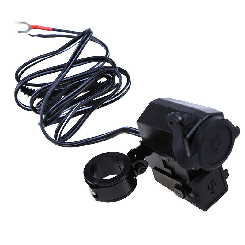 12V Outlet Waterproof Power Dual Socket Car Motorcycle Cigarette Lighter Plug US