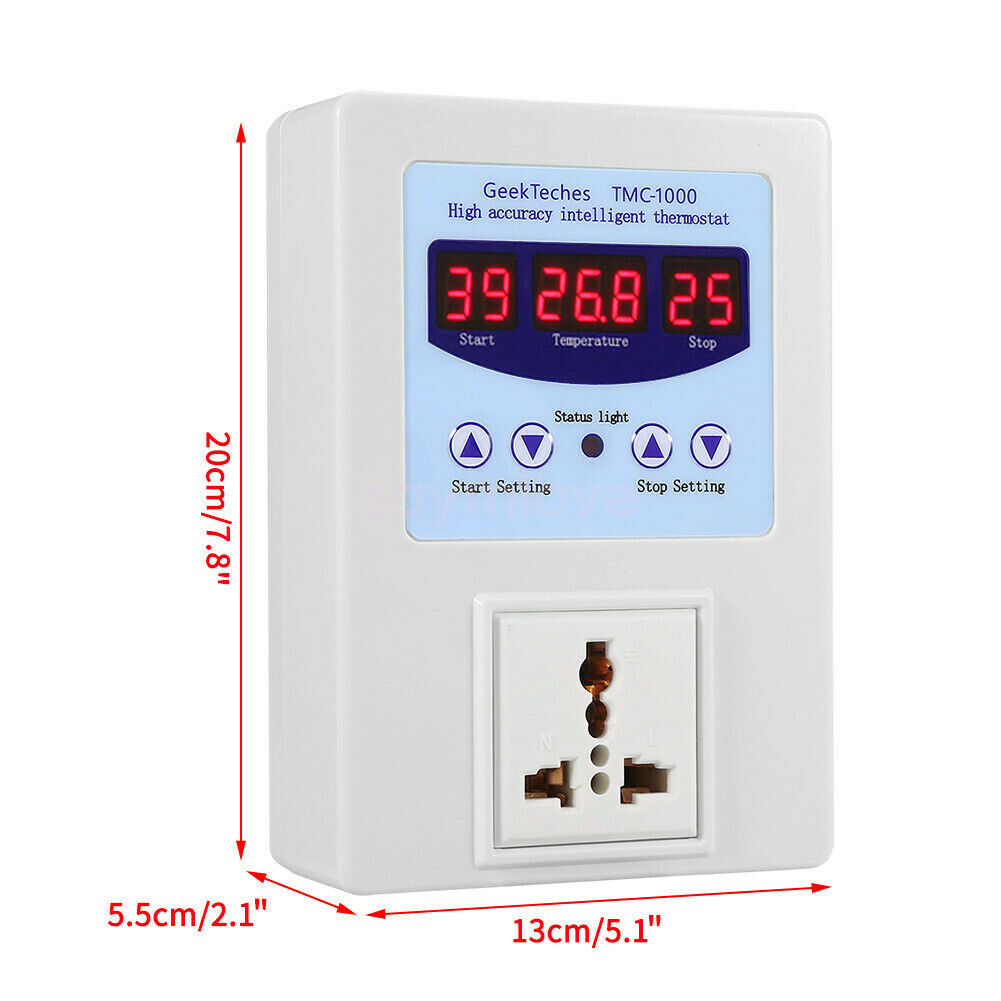 Digital Temp Controller 110V 220V Temperature Sensor Thermostat Switch TMC-1000