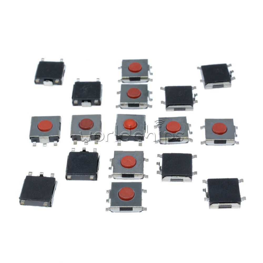 20Pcs SMD Tactile PushButton Key Switch Momentary Tact 4 Pins 6x6x2.5mm