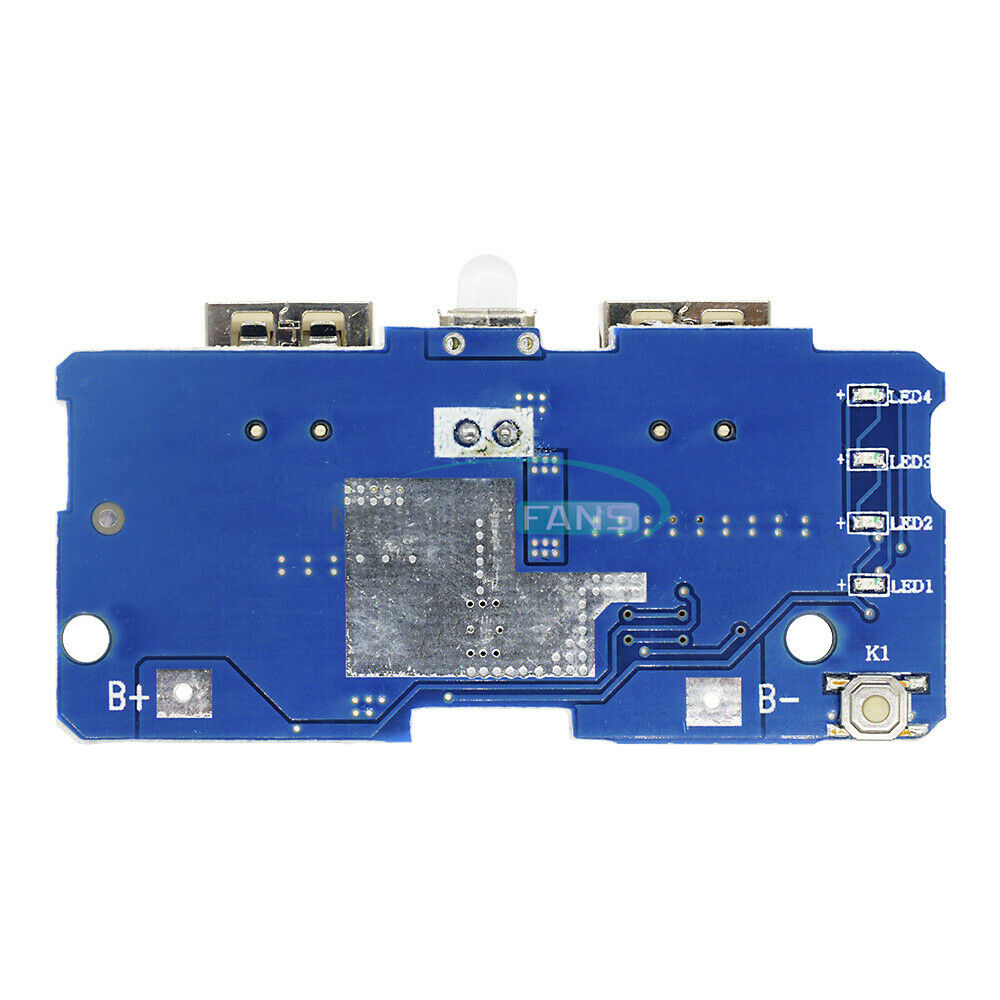 Dual USB 5V 2A Power Bank Mobile Charger Board Step-Up Module Indicator Light