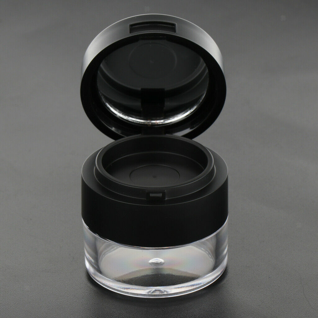 Mini DIY Loose Mineral Powder Case Round Plastic Cosmetic Blusher Jar Box
