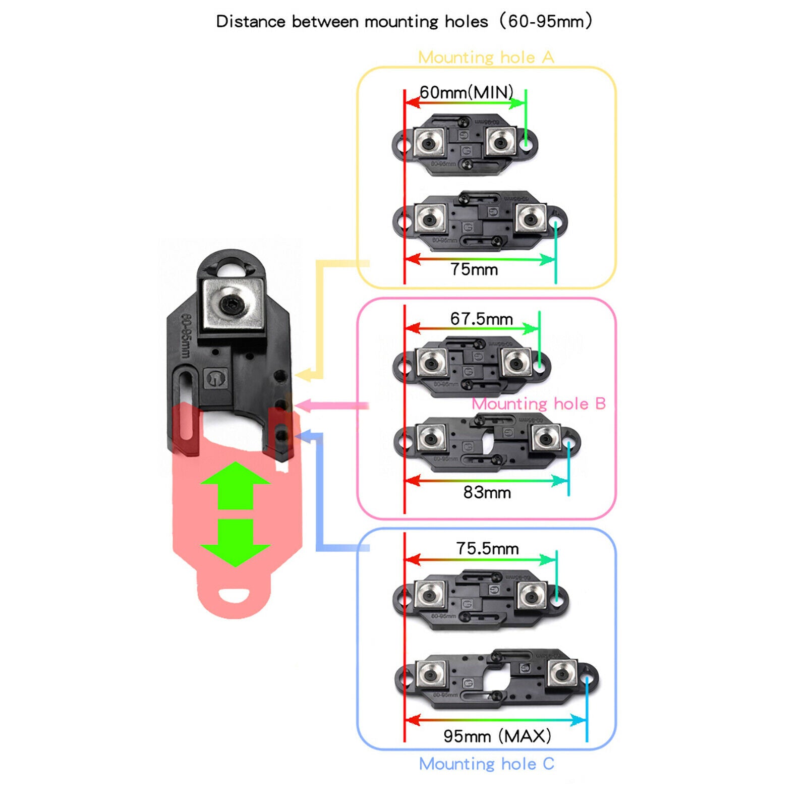 Adjustable Pitch Magnetic Car Shell Column Set for 1/10 1/8 TRX4 SCX10 RC Car