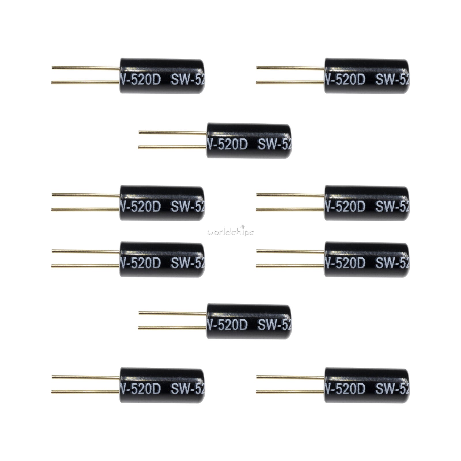 10PCS Lot SW-520D Vibration Sensor Metal Ball Tilt Shaking Position Switches