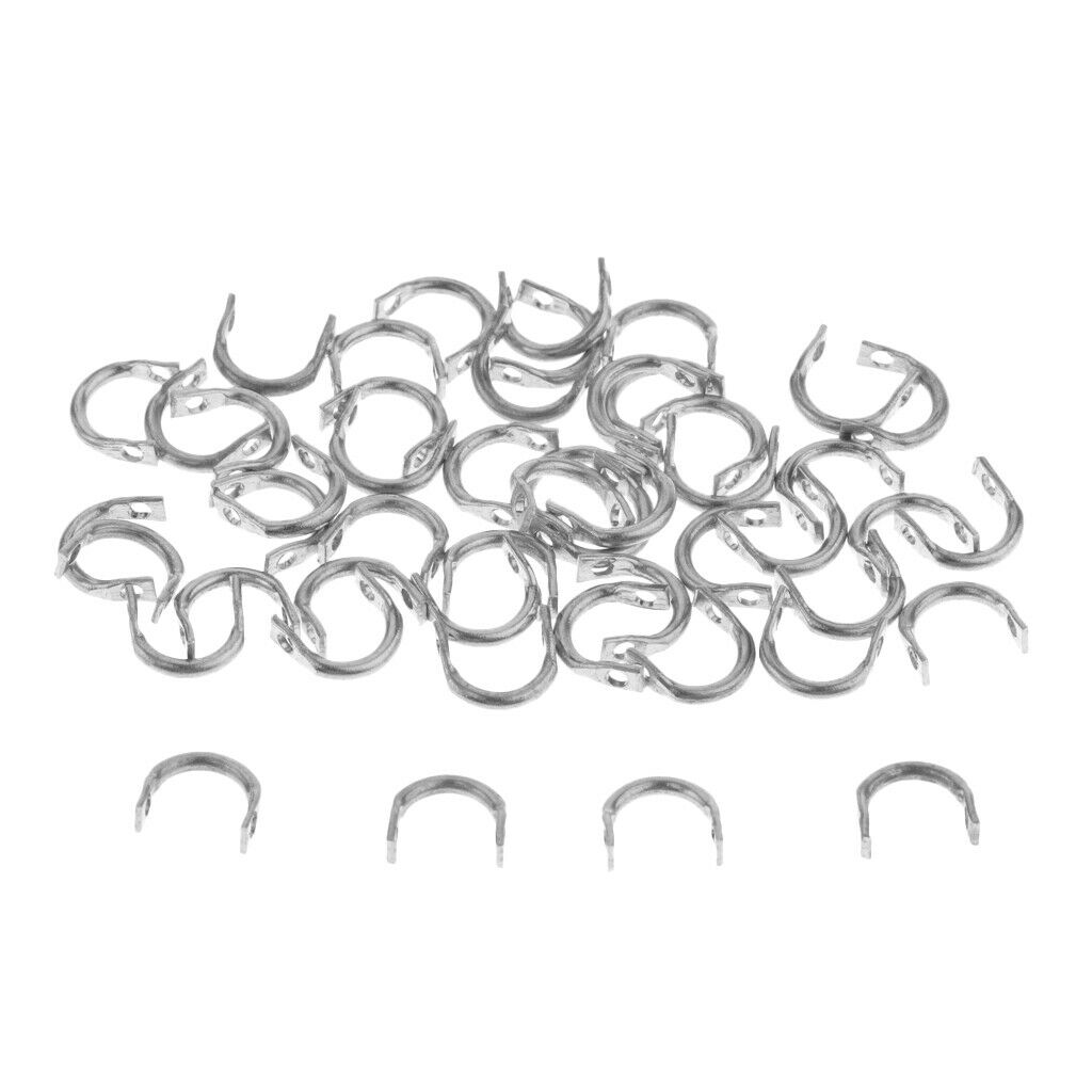 50x M + 50x L Fishing Spoons Blades Spinner Folded Clevises Tackle for Lure