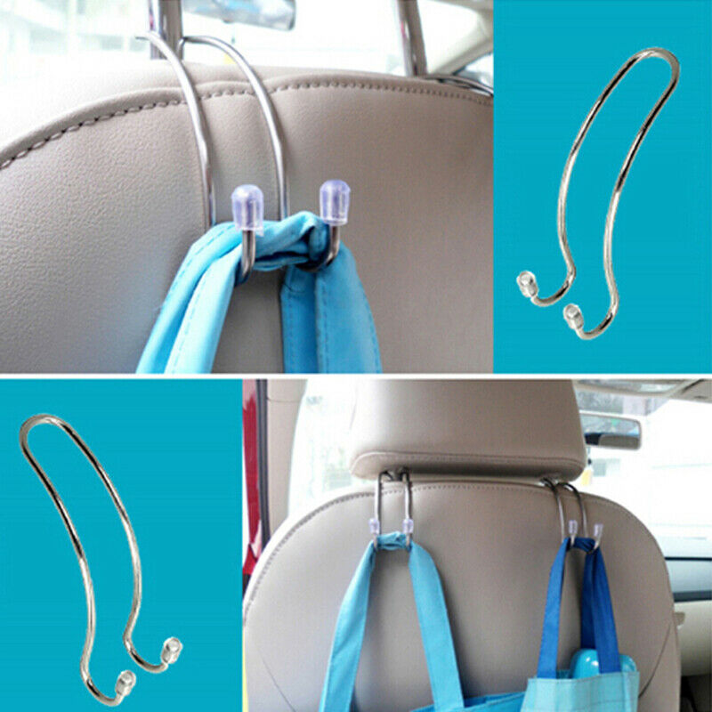 2 Pcs Car Seat Coat Hook Purse Shopping Bag Hanger Organizer Holder Acces.l8