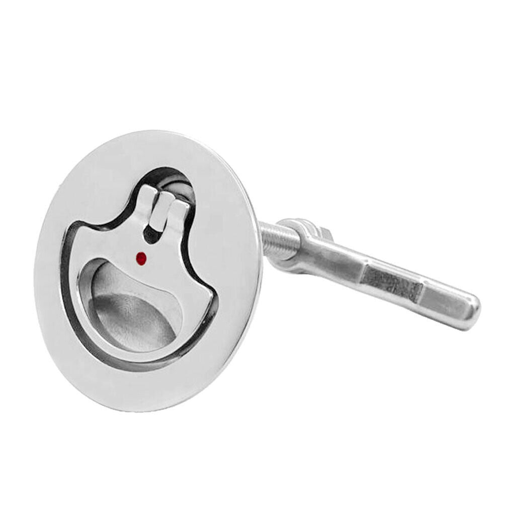 Marine Boat Hatch Handle Lift Flush Cam Latch with Back Plate, 316 Stainless