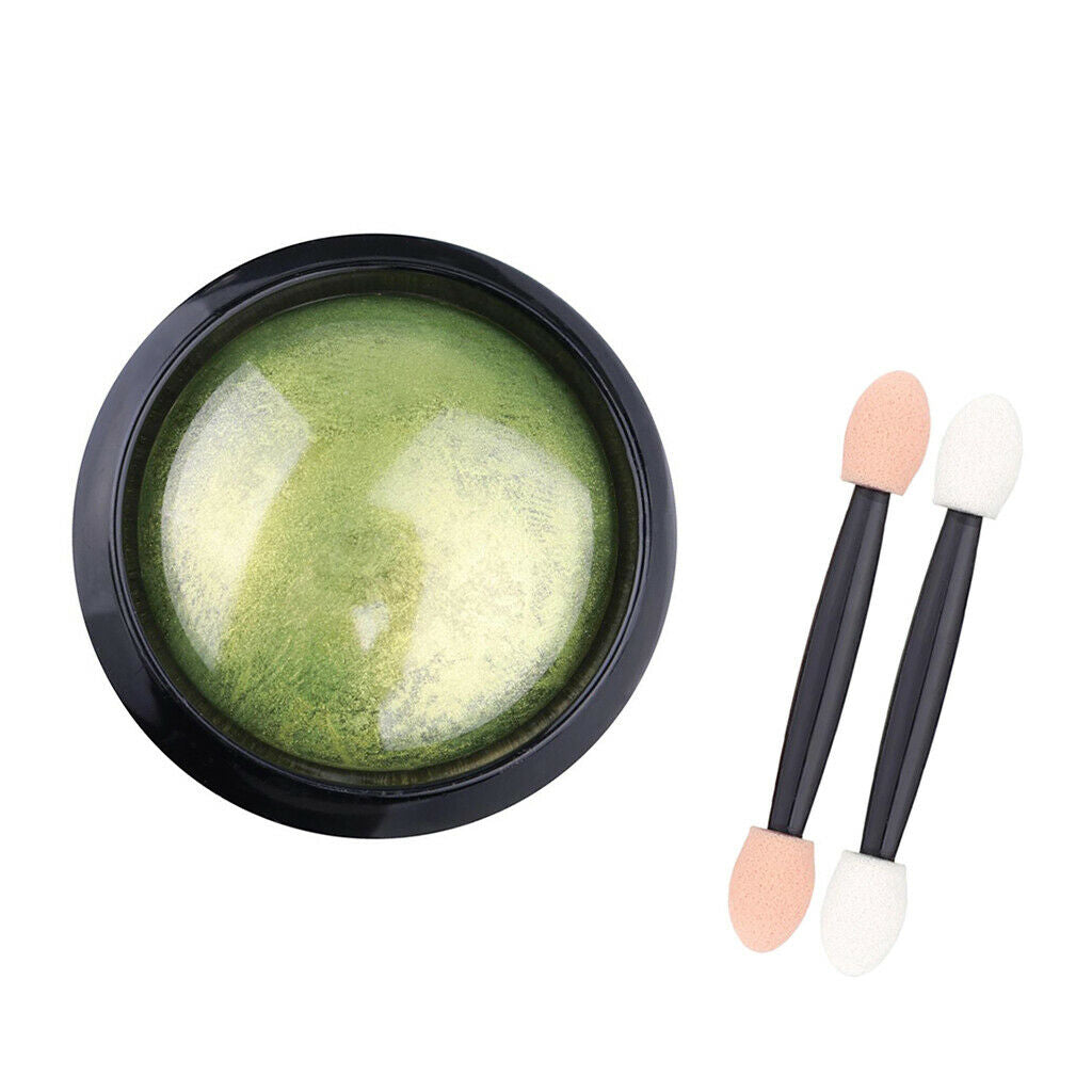 Nail Powder Dust Mirror Effect Glitter Chrome Metallic Manicure Pigment Green