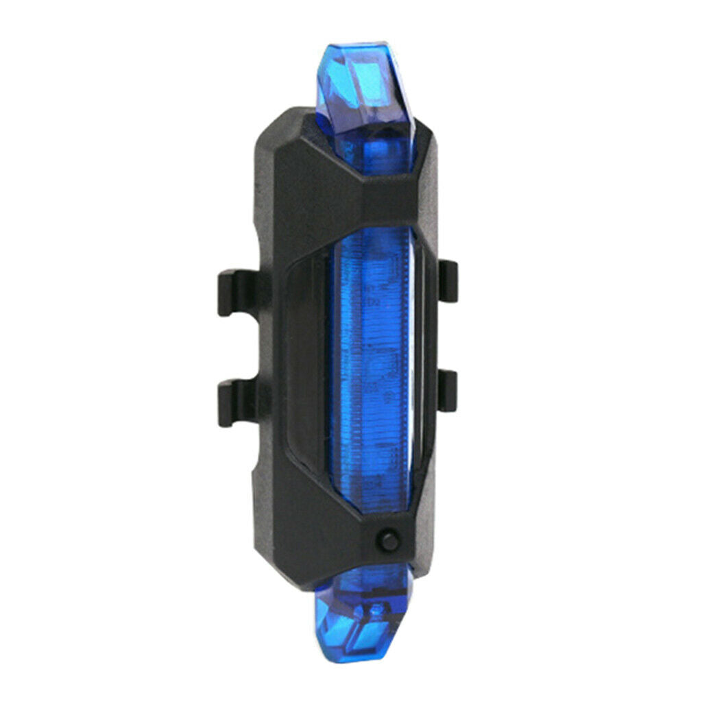 Pack of 2 Bike LED Rear Light Cycling Taillight USB Rechargeable Red+Blue