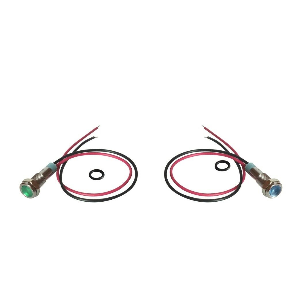 2 Units 6MM 12V Instruction Indicator Metal Lamp for Power Distribution