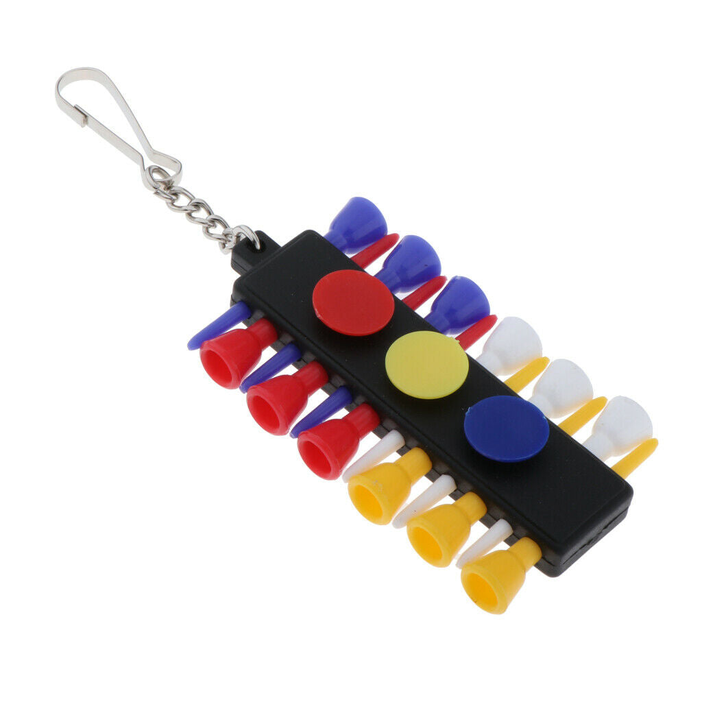 Portable Golf Tee Holder Carrier Plastic Ball Marker Training Aids Keychain