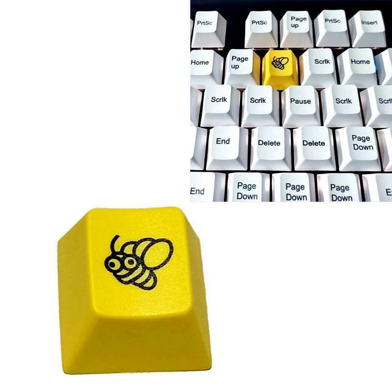 R4 Cherry Profile Dip Dye Sculpture PBT Keyboard Keycap Etched Honey Bee Keycap