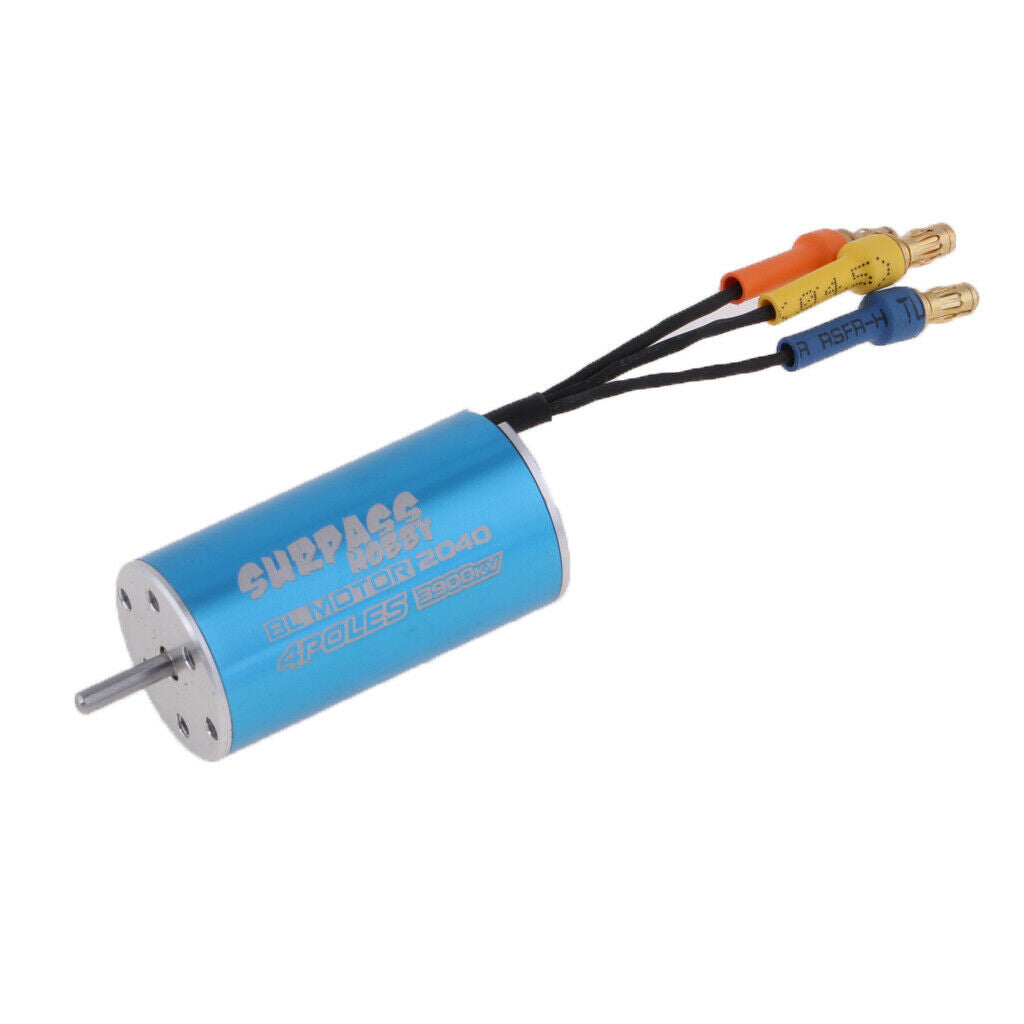 Replacement 2040 3900KV 16T 4P Waterproof Motor Sensorless for 1/16 RC Truck