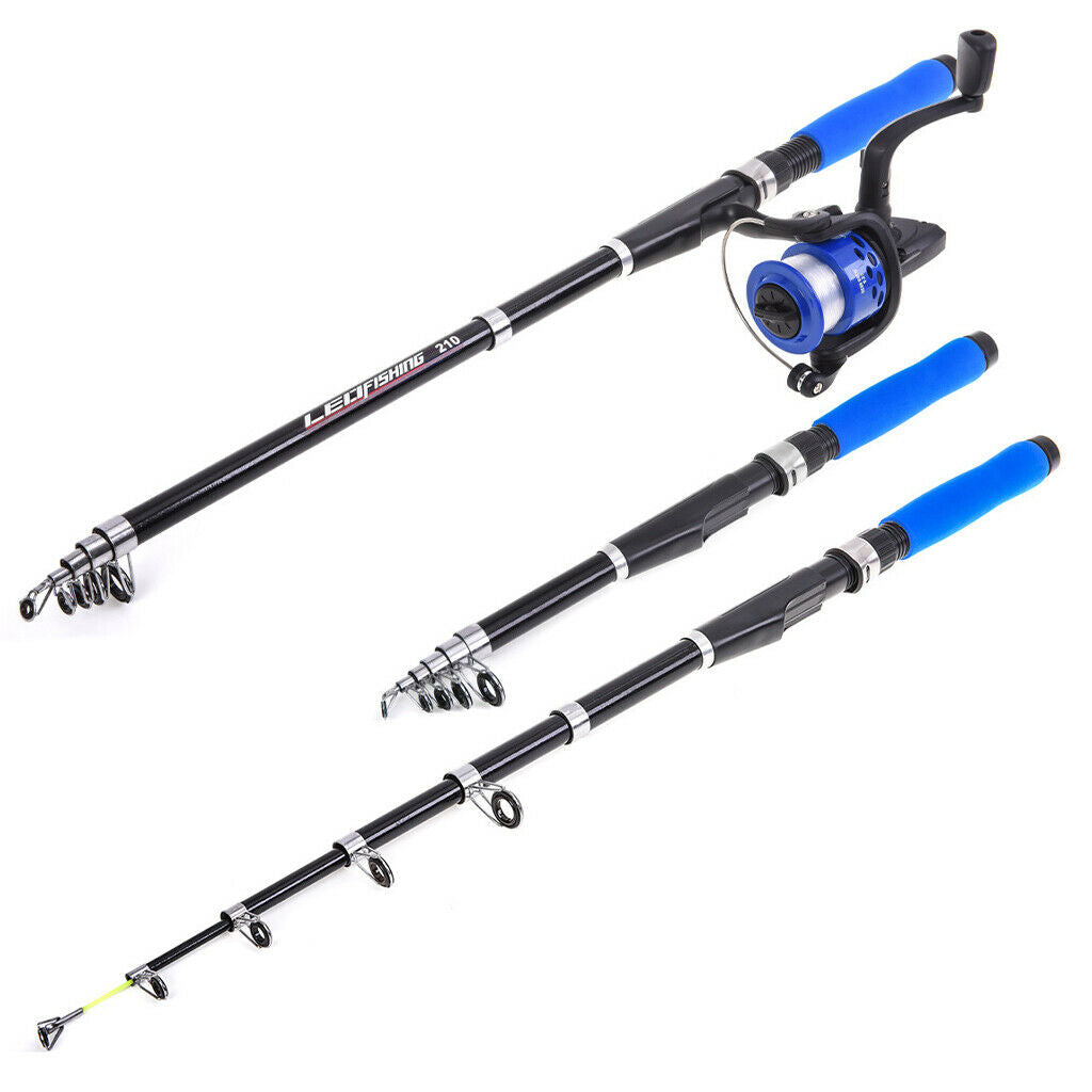 Fishing Rod Reel Combos FRP Fiber Telescopic Pole Reel Kit Gear Accessories