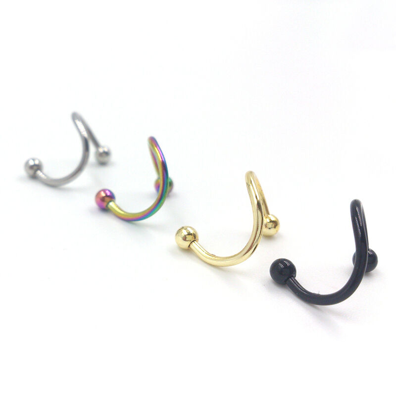 4x Stainless Steel Flexo Twist Helix Cartilage  Lip Nose Ring Earring Pier.l8