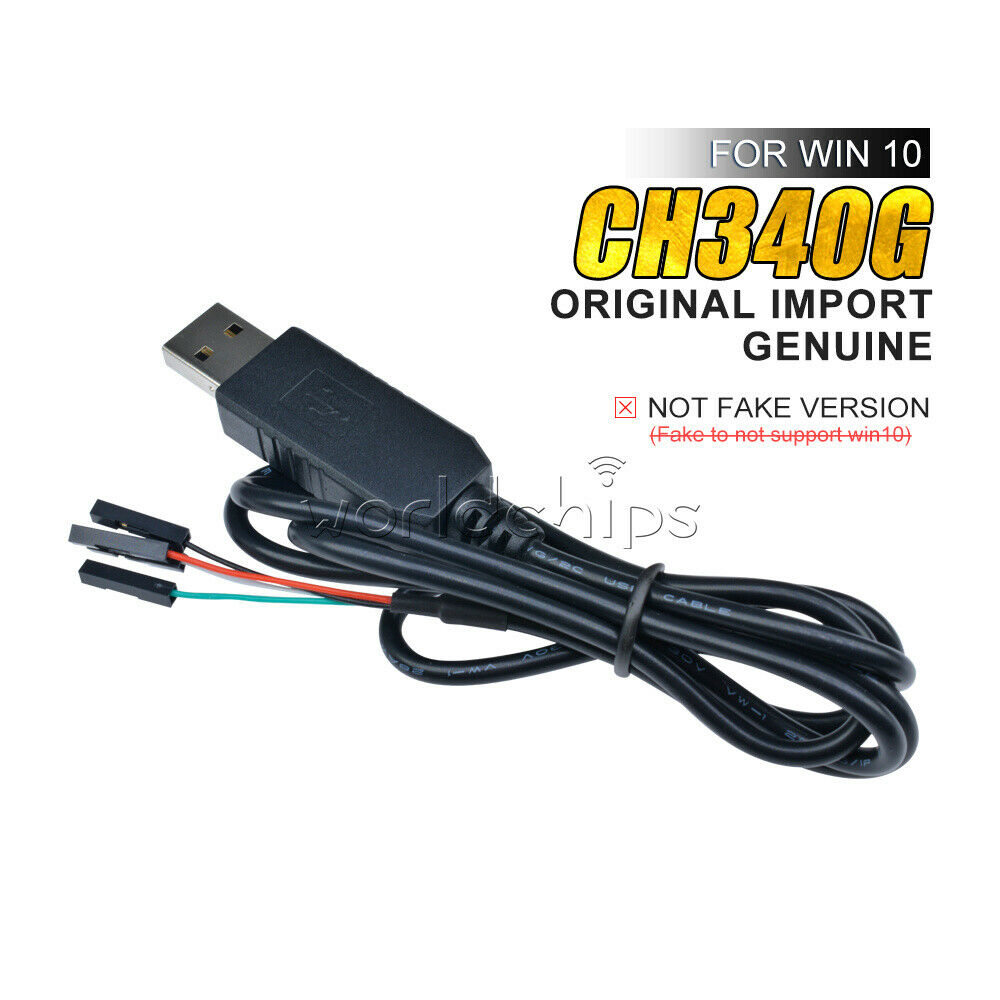 CH340G to TTL RS232 Serial 5V USB Cable with WIN10 for Arduino AVR MCU ARM
