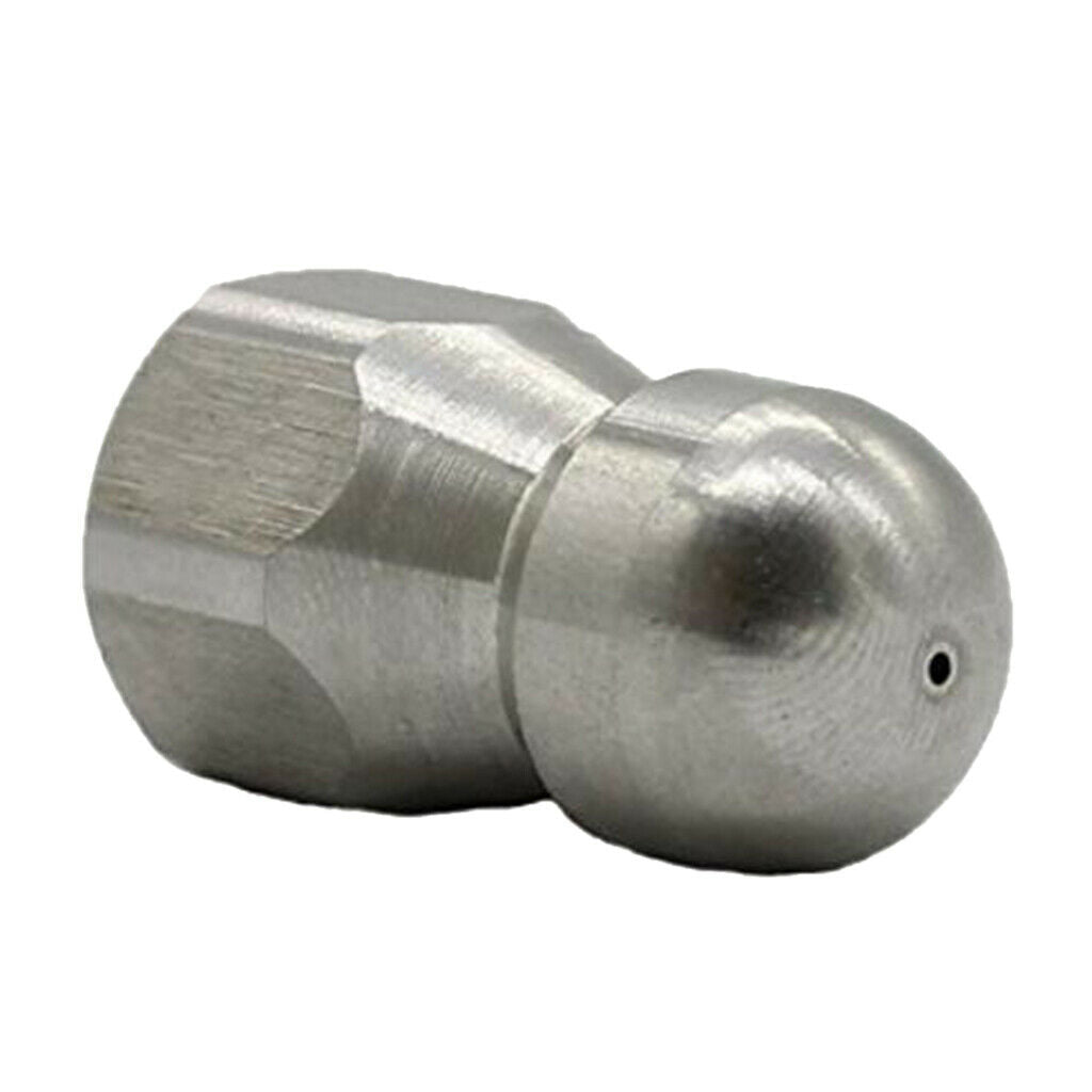 3/8 Rotating Spinning Drain Sewer Jetting Nozzle Button Nose Hose Nozzle