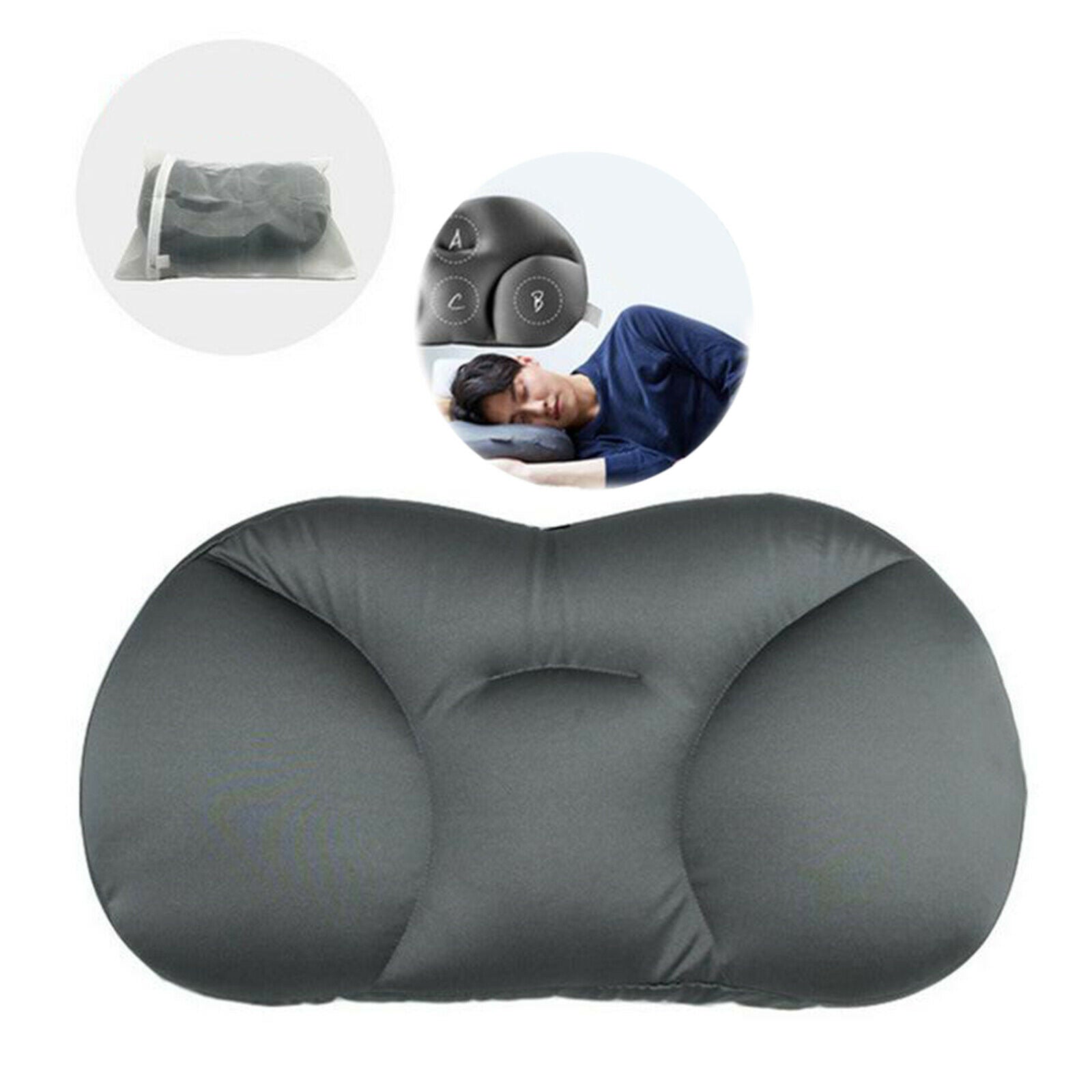 2X Sleep Pillow Baby Clouds Memory Pillow for Any Sleeping Position Dark Gray