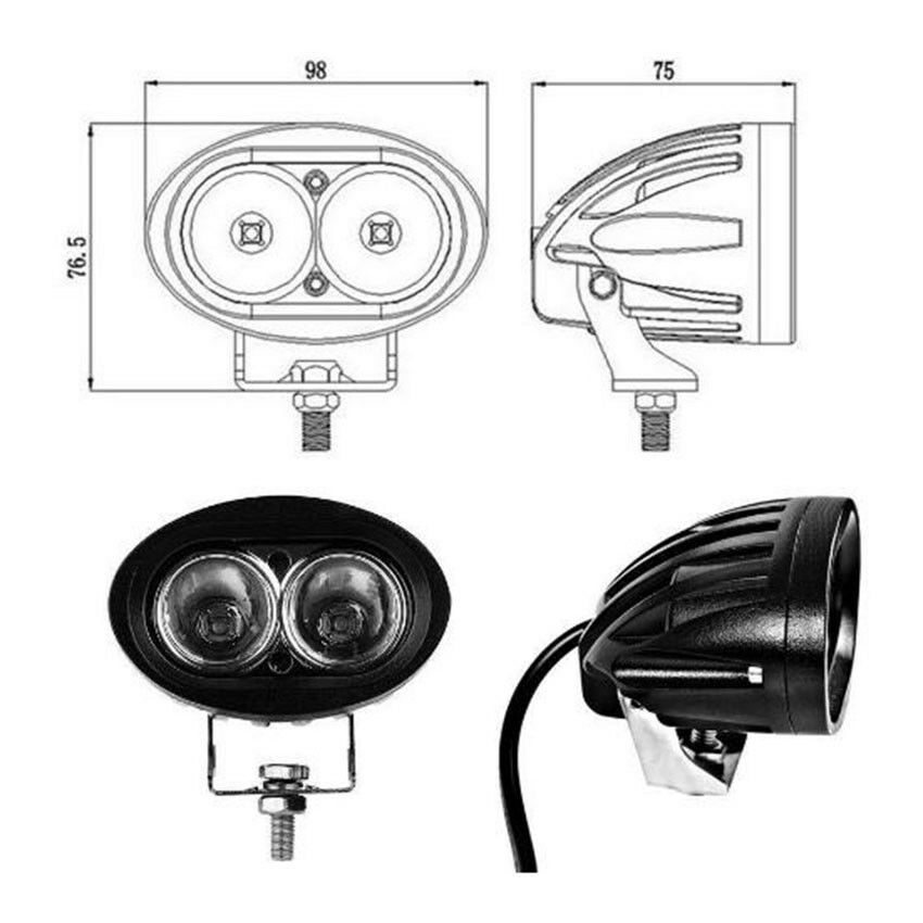 1pcs 20W LED Spot Work Light Motorcycle Bike Off road SUV  Car Truck Motorcycle
