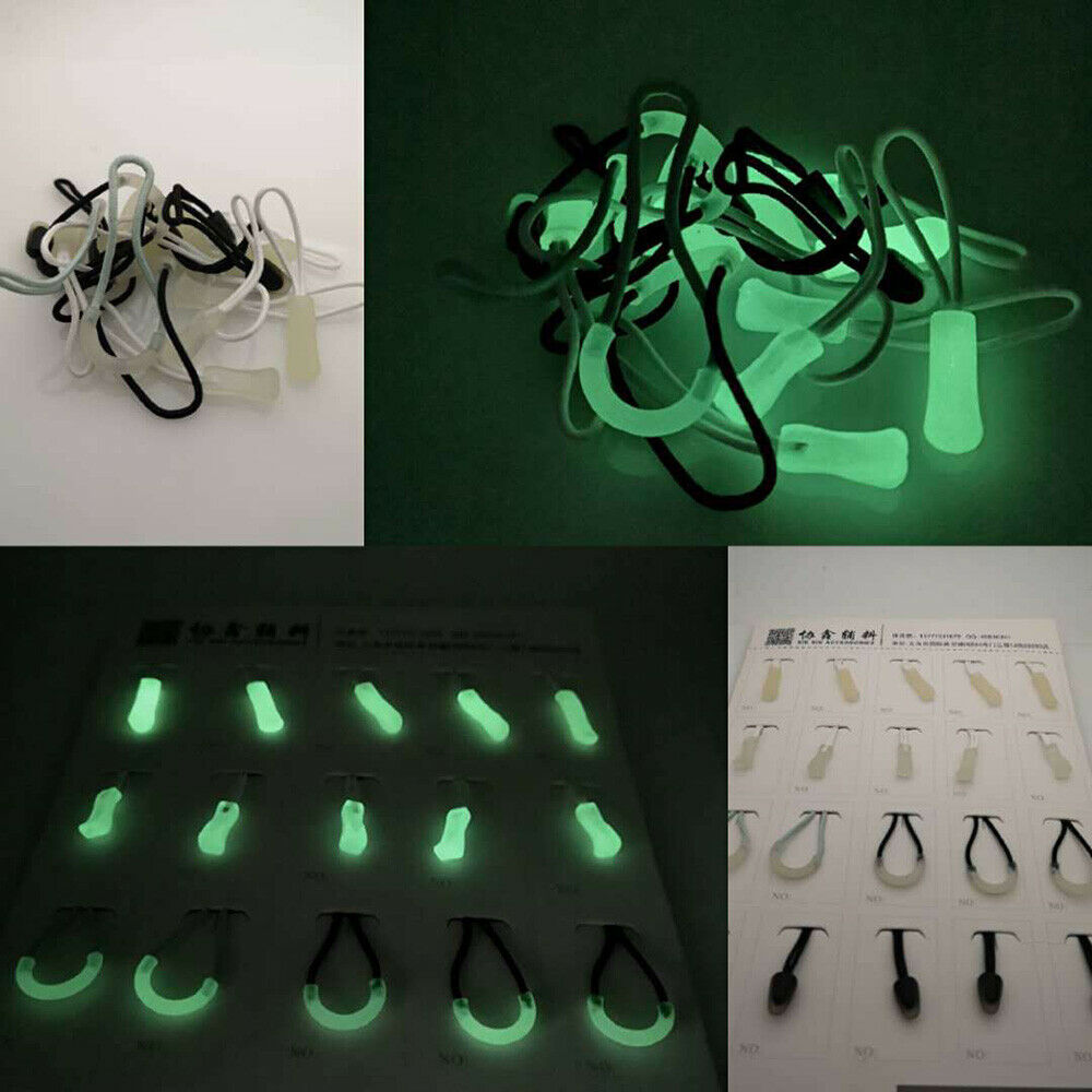 25X 3# Zipper Slider Head Pull Glow in the Dark Replacement Repair Garment Bag