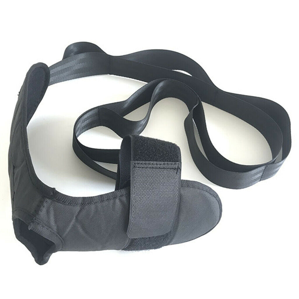 Durable Yoga Stretching Band Yoga Pilates Stretch Belt Exercising Legs Black