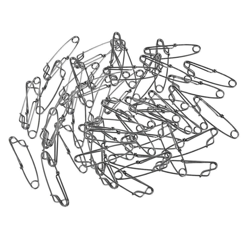 50 Pieces Strong Stainless Steel Long Line Clip/Snap Fishing Connectors Longline