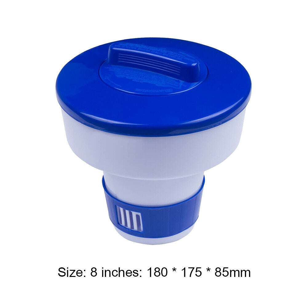 Pool Floating Pill Disinfecting Box Auto Chlorine Bromine Tablet Dispenser @