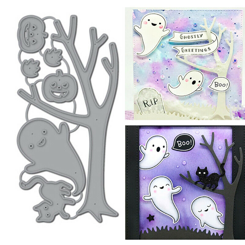 Halloween Metal Cutting Dies Ghost Craft Pumpkin Stencils for DIY Embossi.l8