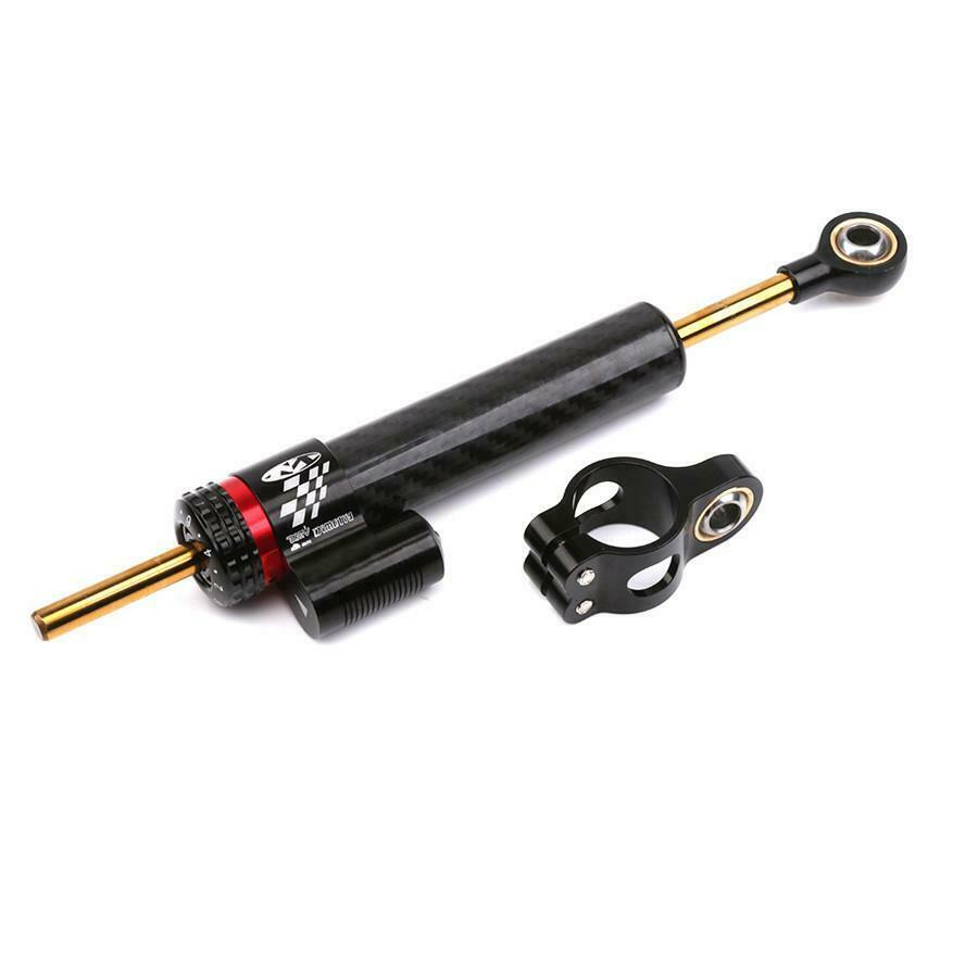 9.8'' Motorcycle Steering Damper Stabilizer Premium Carbon Fiber Universal