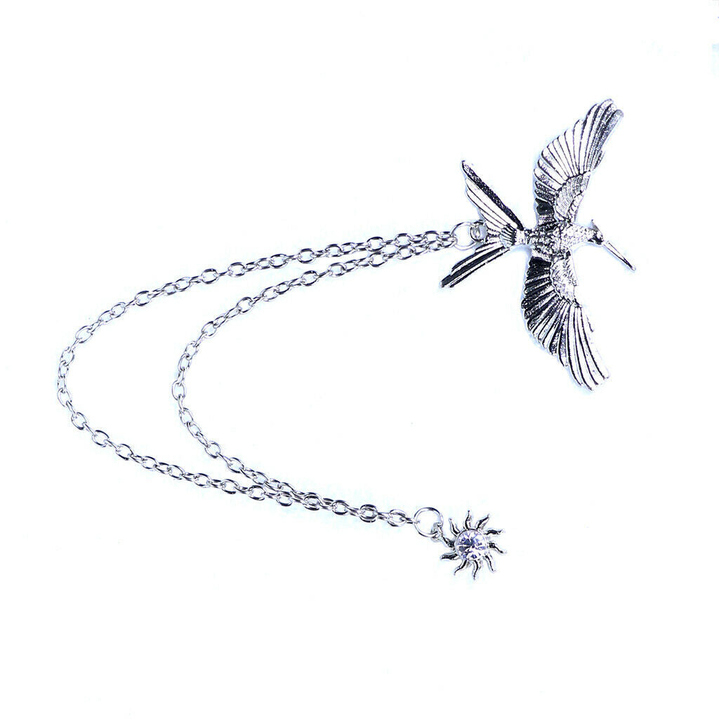 2 Pieces Tassel Chain Brooch Flying Eagle Women Men's Tassel Brooch Corsage