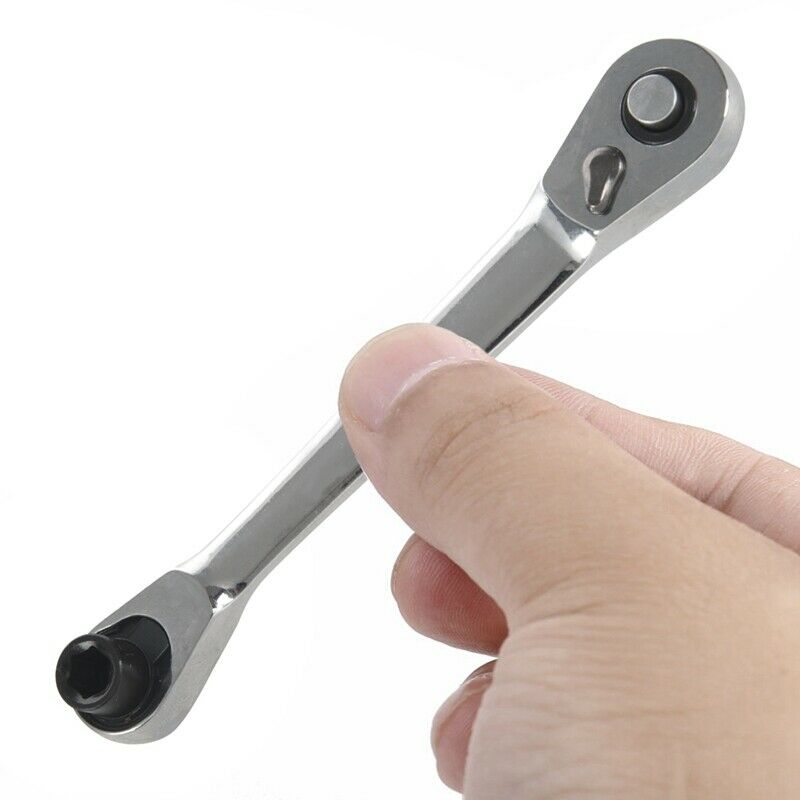 Mini Double Head Fast Ratchet Wrench Ratchet Wrench Bit Fast Socket Wrench ScrE6