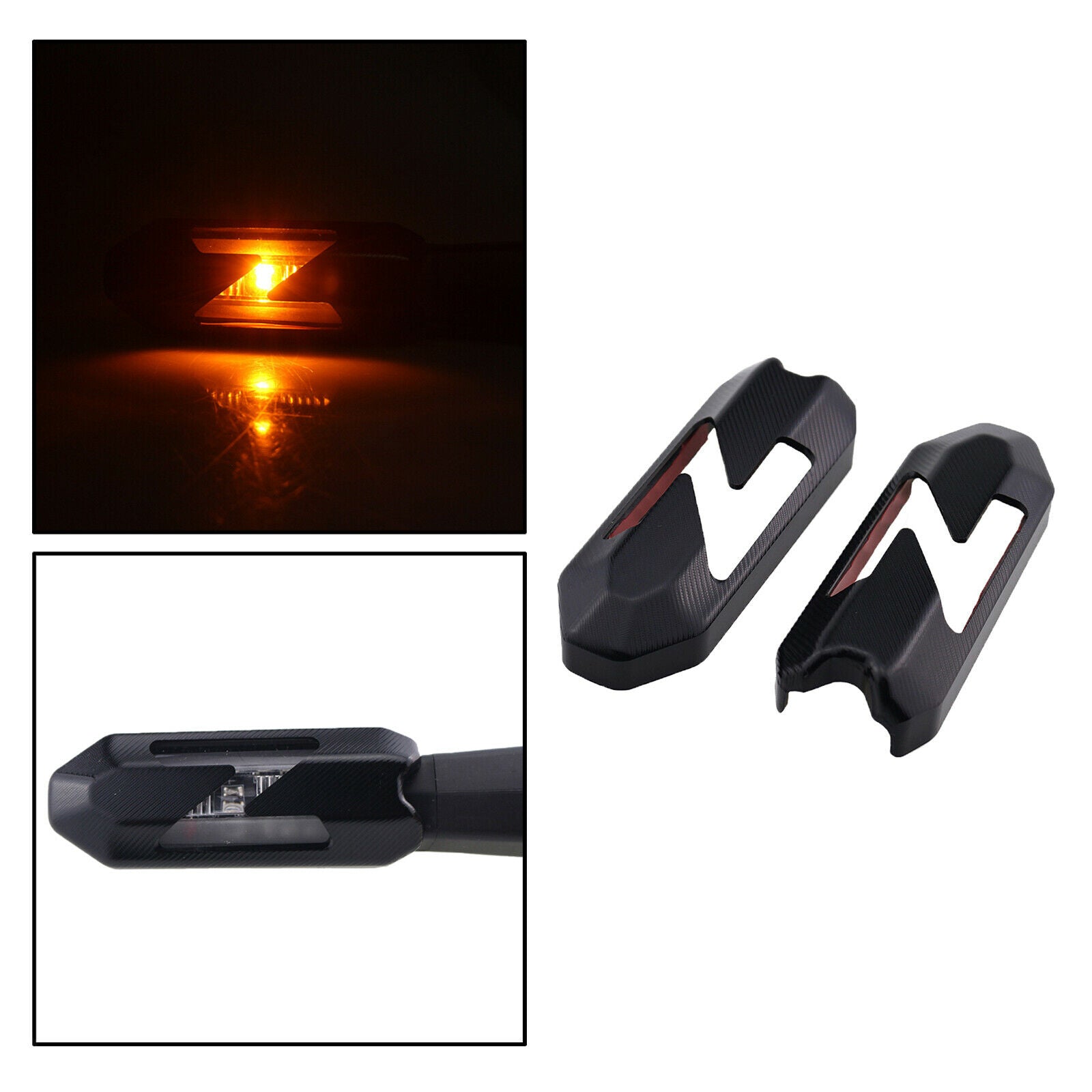 1 Pair Turn Signal Light Cover for KAWASAKI Z900 VERSYS 1000/S/LT Black
