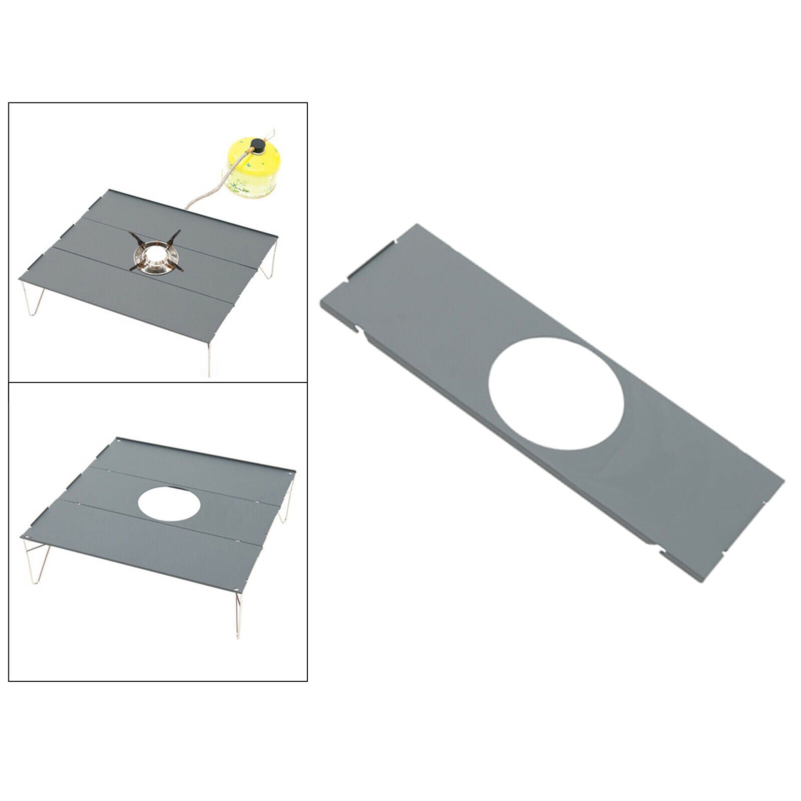 Lightweight Folding Portable Picnic Camping Table, Aluminum Plate for Indoor