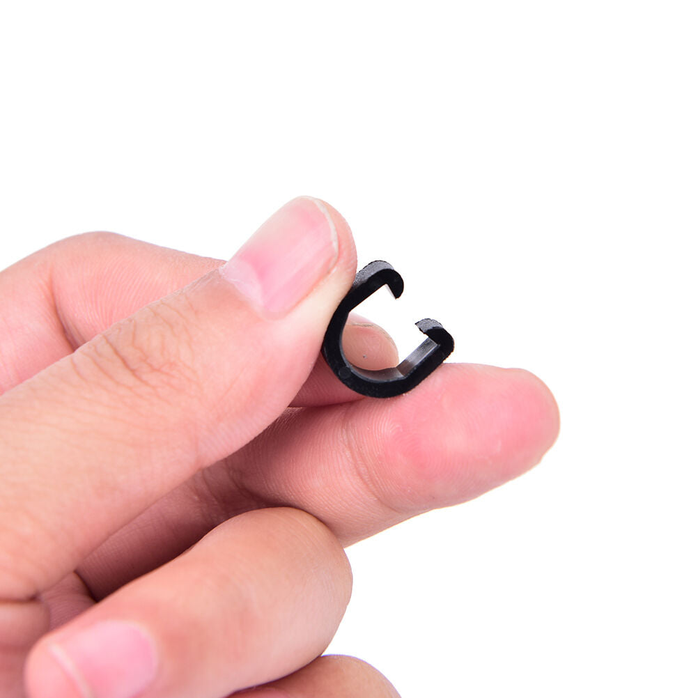 30pcs Black  Bicycle M T B C-Clips Buckle Hose Brake Gear Cable Housing G.l8