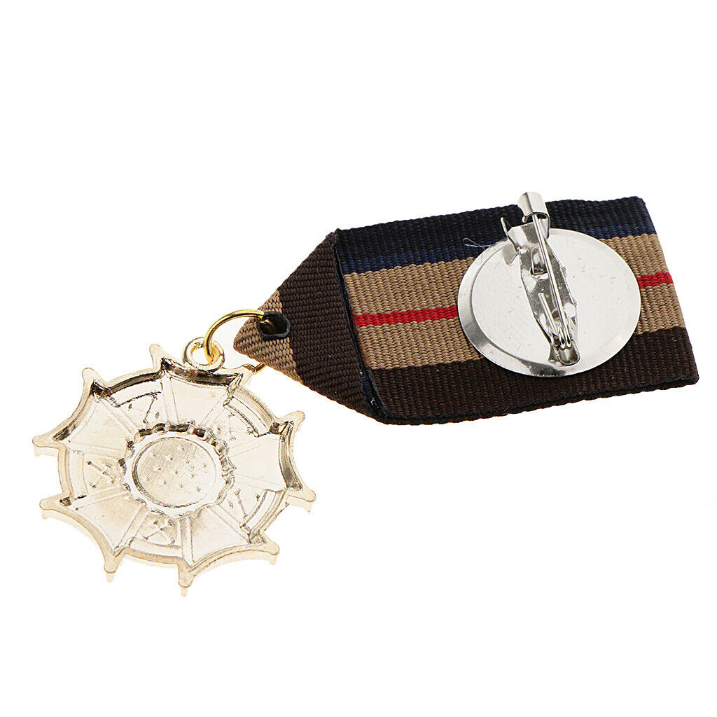 Prettyia 2pcs Geometric Pendant Medal Mens Uniform Badge Brooch Retro Fabrics