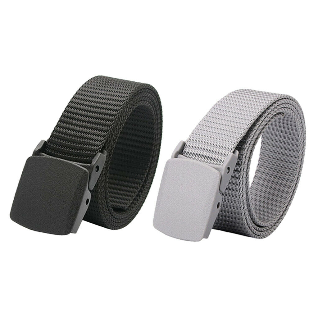 2pcs Casual Army Nylon Webbing Belt Work Travel Military Police Waistband