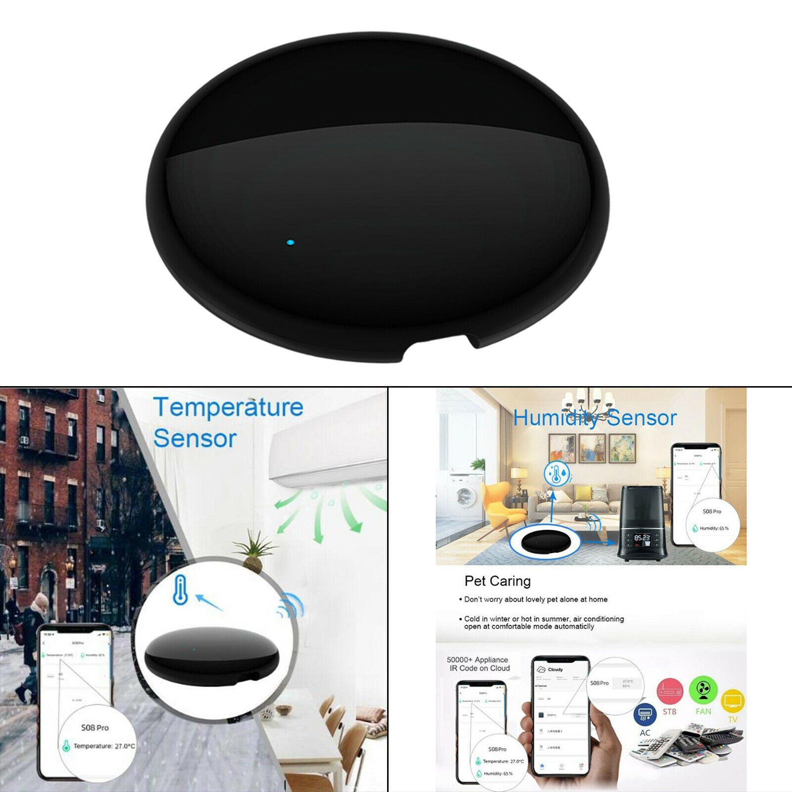 Universal Smart Wireless IR Remote IR 38KHz for Air Conditioner Fan Home Use