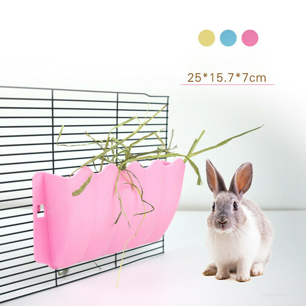 2pcs Simple Hanging Hay Rack Feeder Feeder for Small Pet Hamster Rat Random
