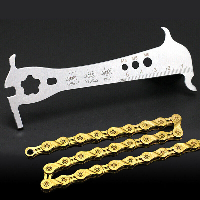 Bike Chain Measuring Ruler Wear Indicator Checker Measuring Device Chain Ruler
