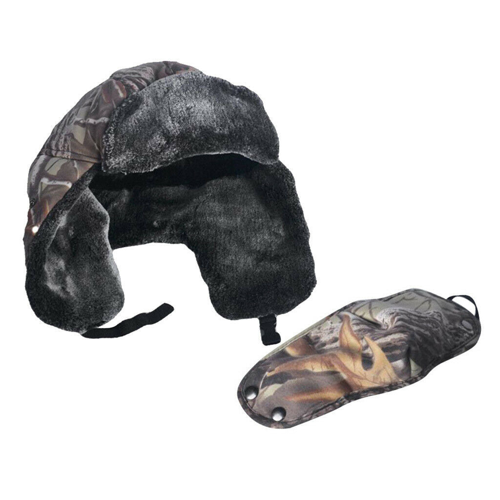 Winter Warm Cotton Hat Outdoor Thick Earflaps for Skiing Fishing Climbing
