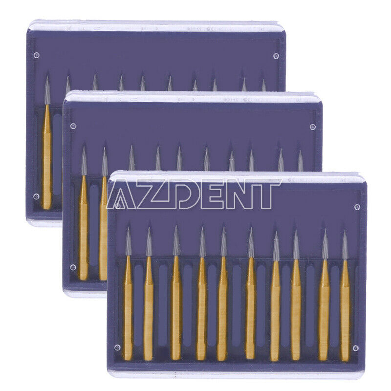 10x Dental FG7901 Burs Drills Tungsten Carbide High Speed AZDENT