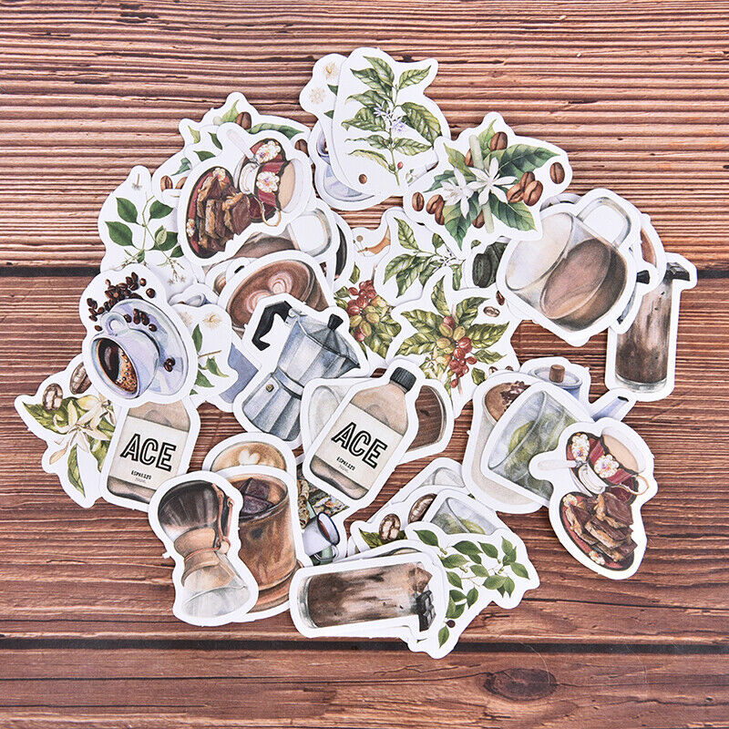 46Pcs Decorative Stickers Scrapbooking Label Diary Stationery Album Sti R.l8