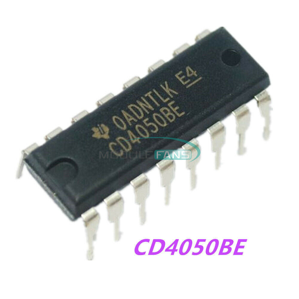 10Pcs CD4050BE CD4050 4050 Hex Buffers Converters CMOS to DTL TTL DIP-16