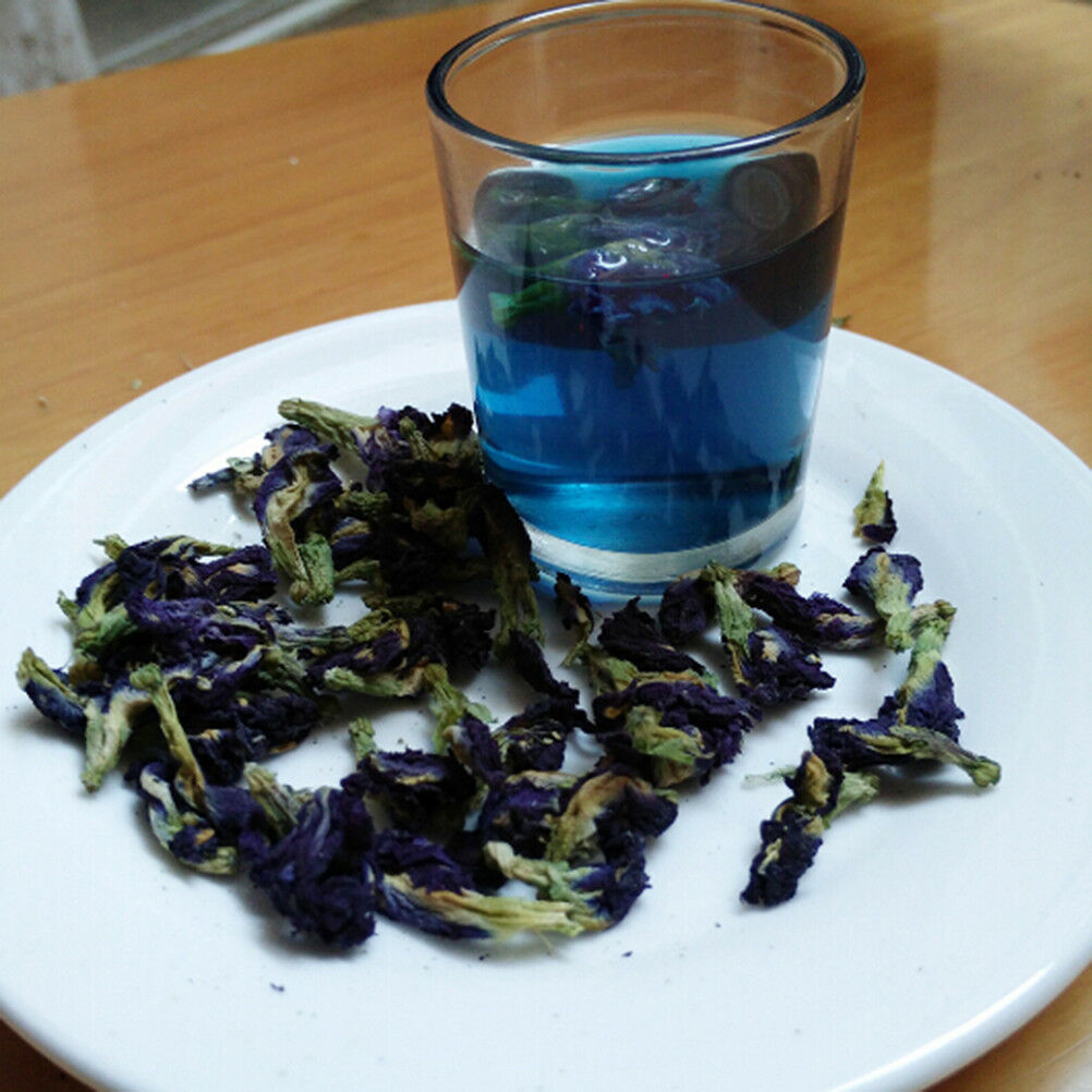 20g Pure Natural Dried Butterfly Pea Tea Blue Flowers Clitoria Ternatea dnW Fx