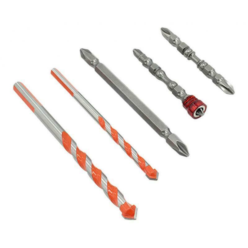 5x Multifunction Tile Glass Drill Bits Electric Screwdriver Batch Head