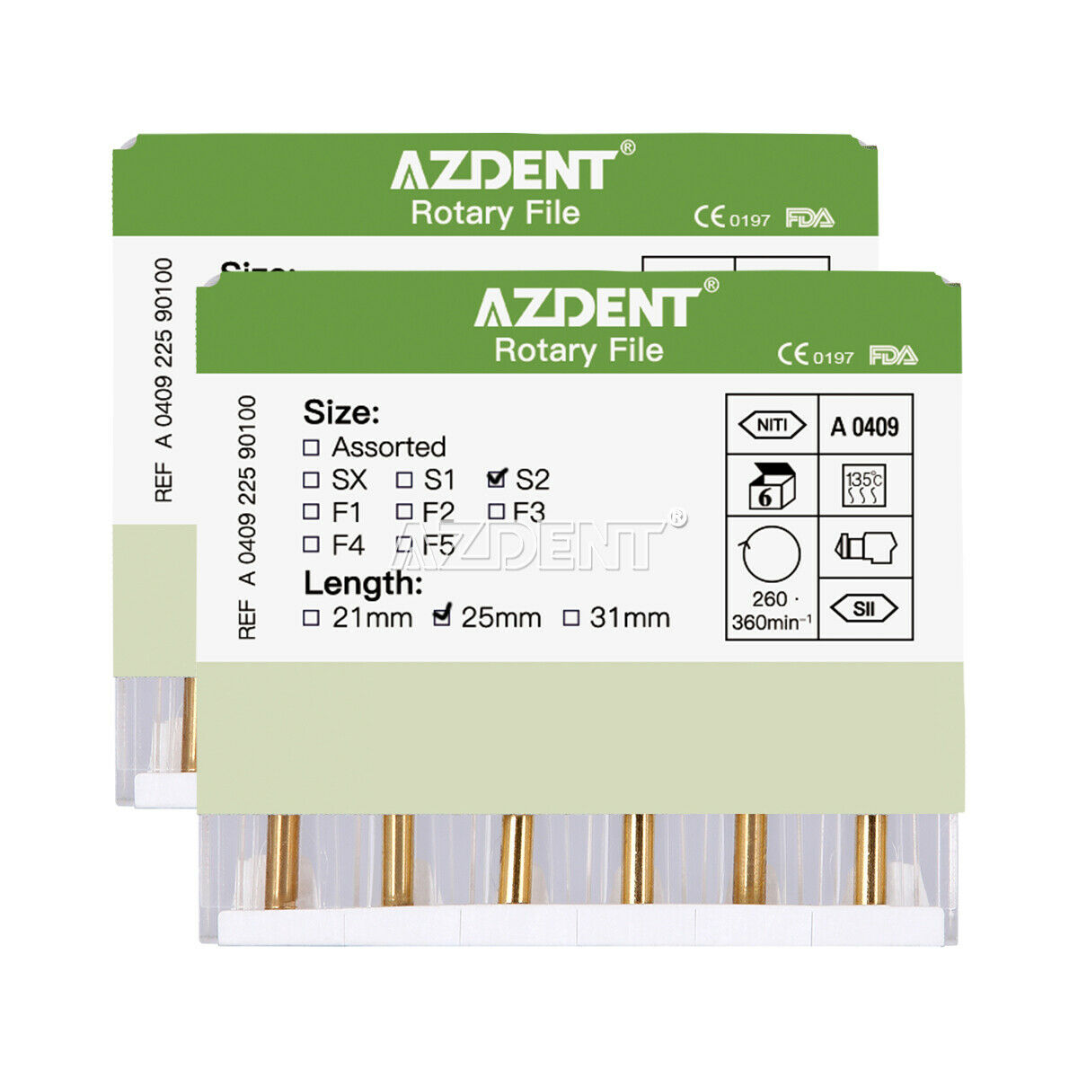 5X Dental Rotary Heat Activated Canal Root Endodontic Files Engine Use 25mm,S2