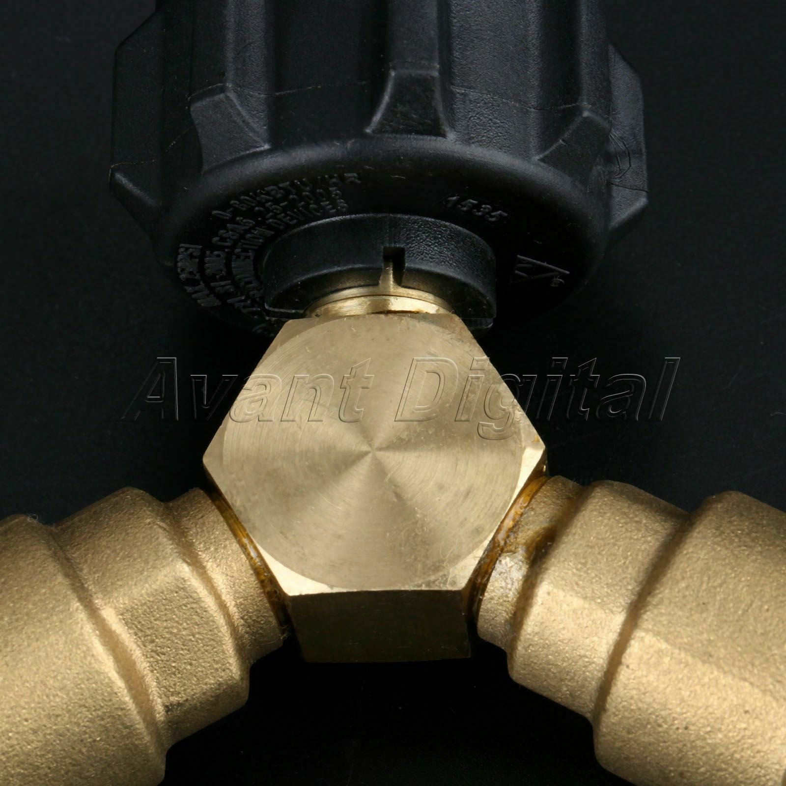 QCC1/POL Propane Y-Splitter Tee Adapter Connector Valve For Outdoor BBQ Cylinder
