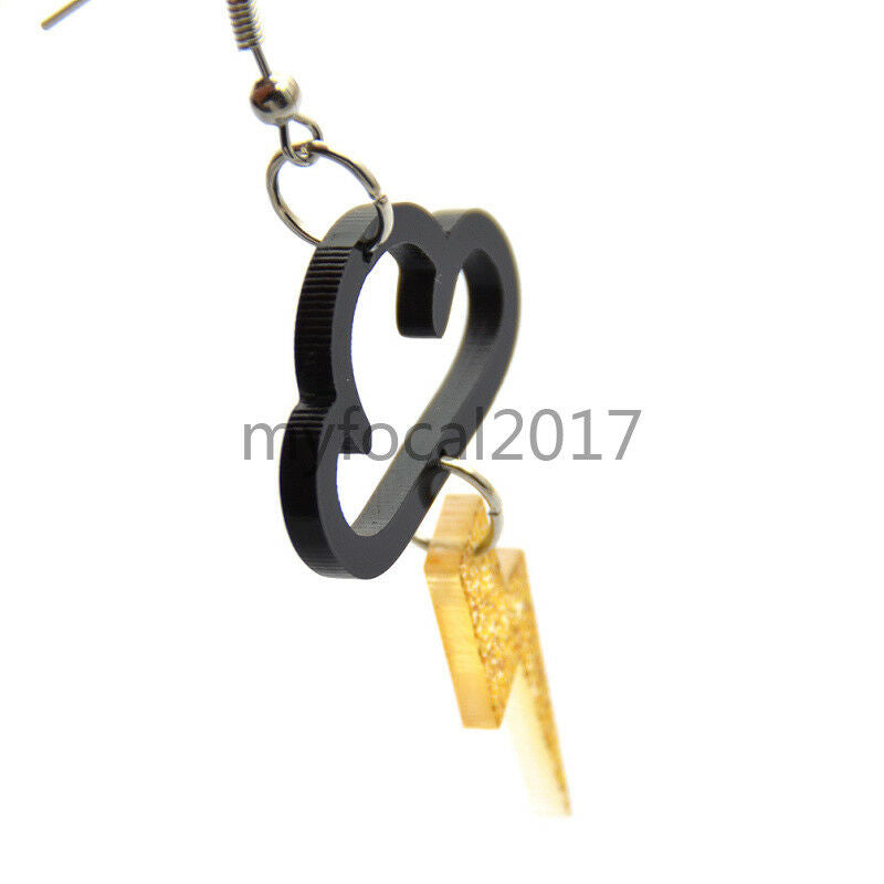 Lightning Cloud Pendant Earrings Fashion Acrylic Ear Studs Hook Decor Jewellery