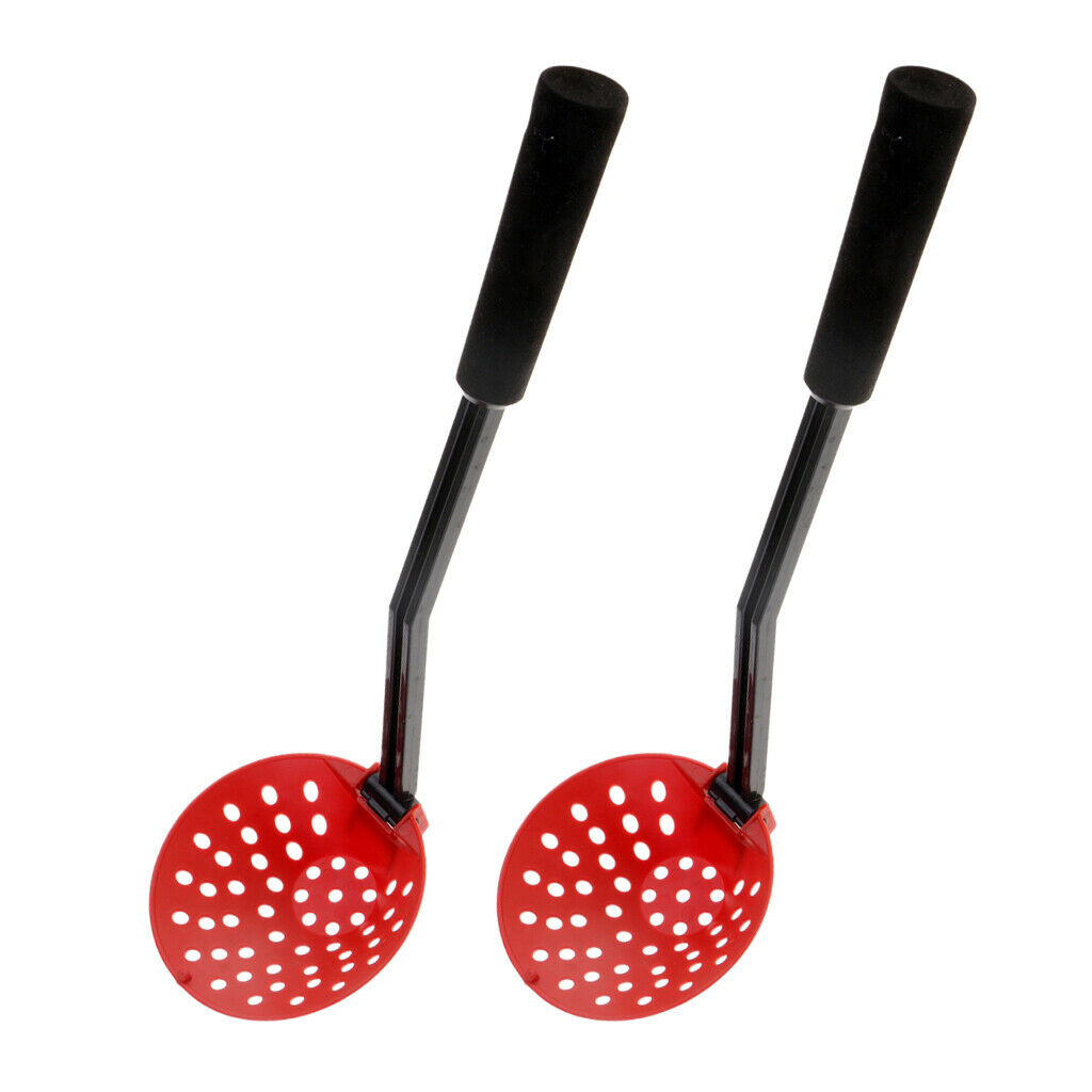 2x Durable Foldable Ice Fishing Scoop Ice Scooper Slush Skimmer with 10.6'' Long